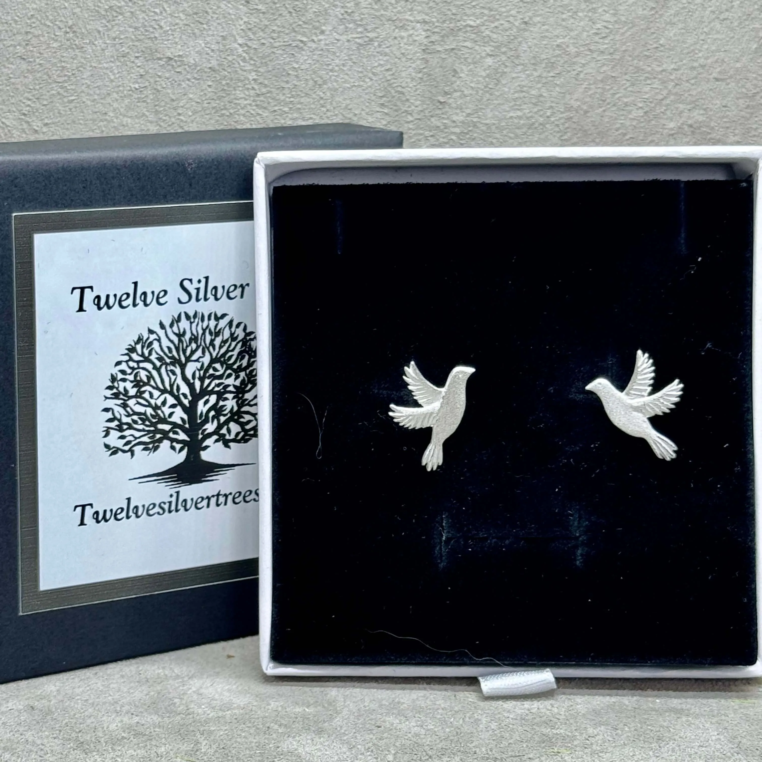 Doves Grace, Sterling Silver Dove Of Peace Earrings