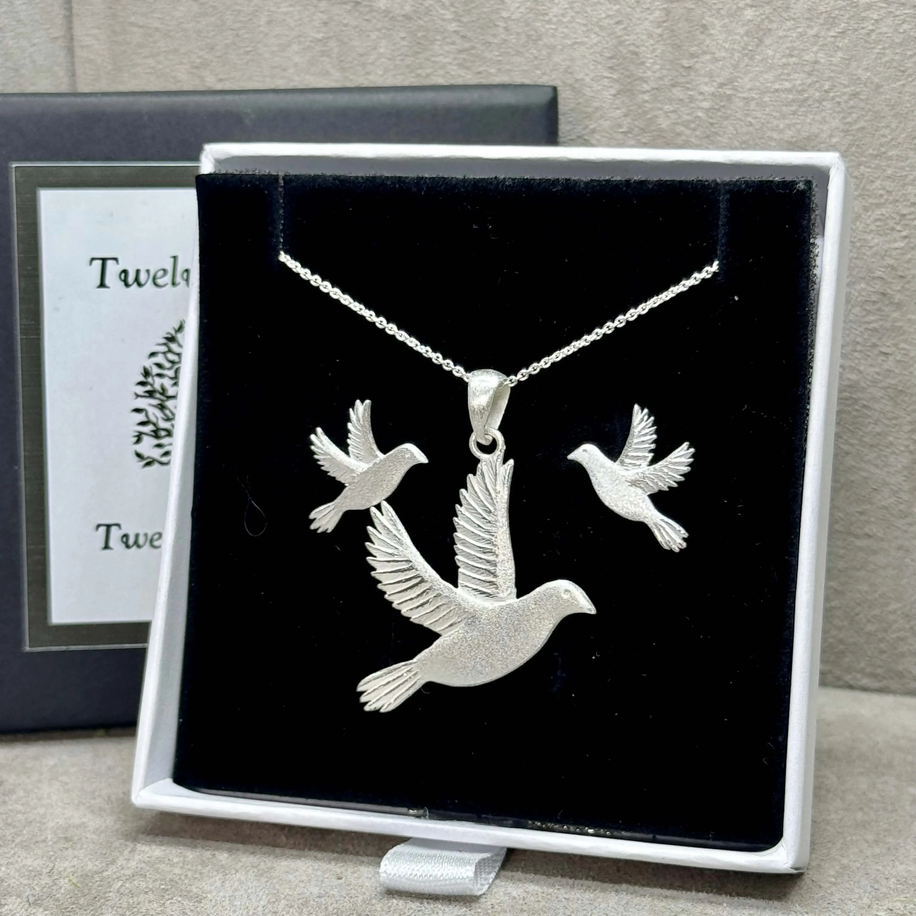 Doves Grace, Sterling Silver Dove Of Peace Earrings