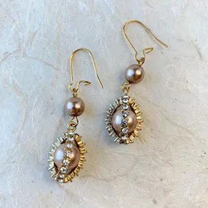 Duchess Rhinestone Pearl Earrings