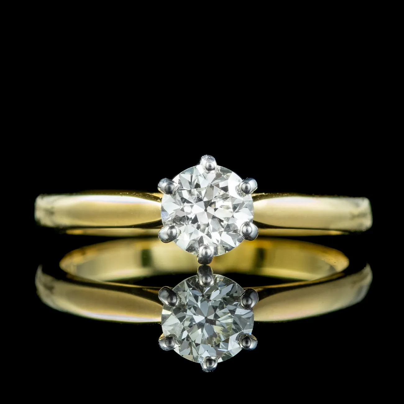 Edwardian Style Diamond Solitaire Ring 0.65ct Diamond