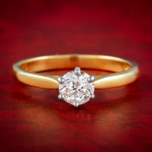 Edwardian Style Diamond Solitaire Ring 0.65ct Diamond