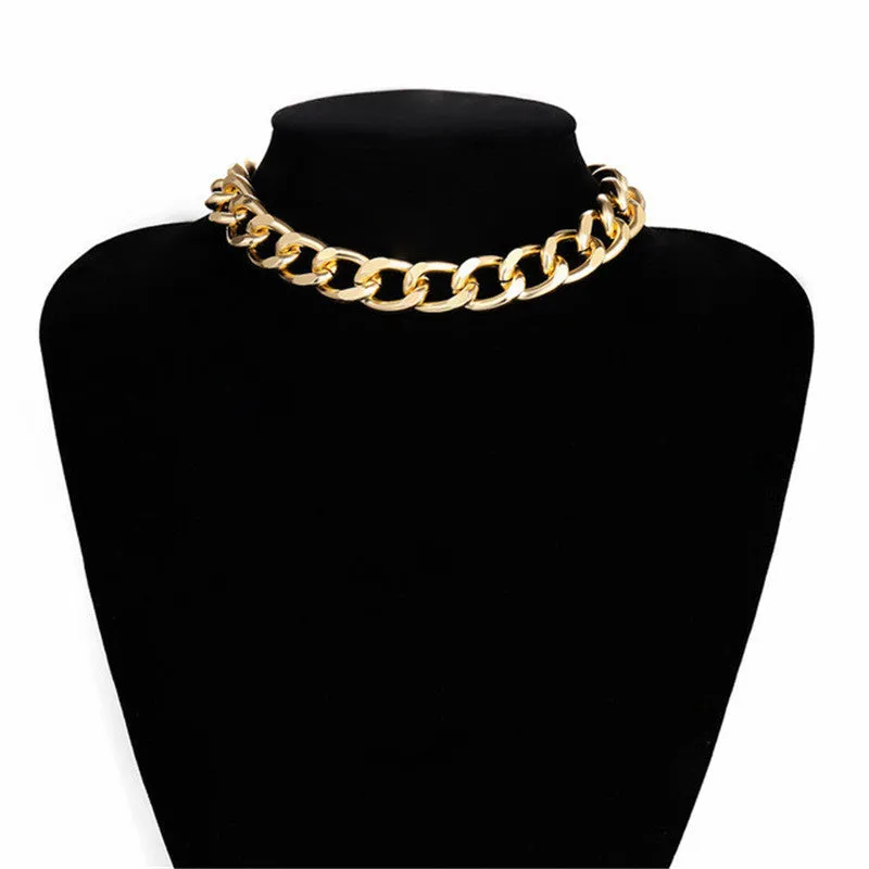 European And American Cross Border Fashion Personality Thick Chain Cuban Necklace