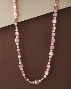 Fashionable Dual Color Pearl Necklace