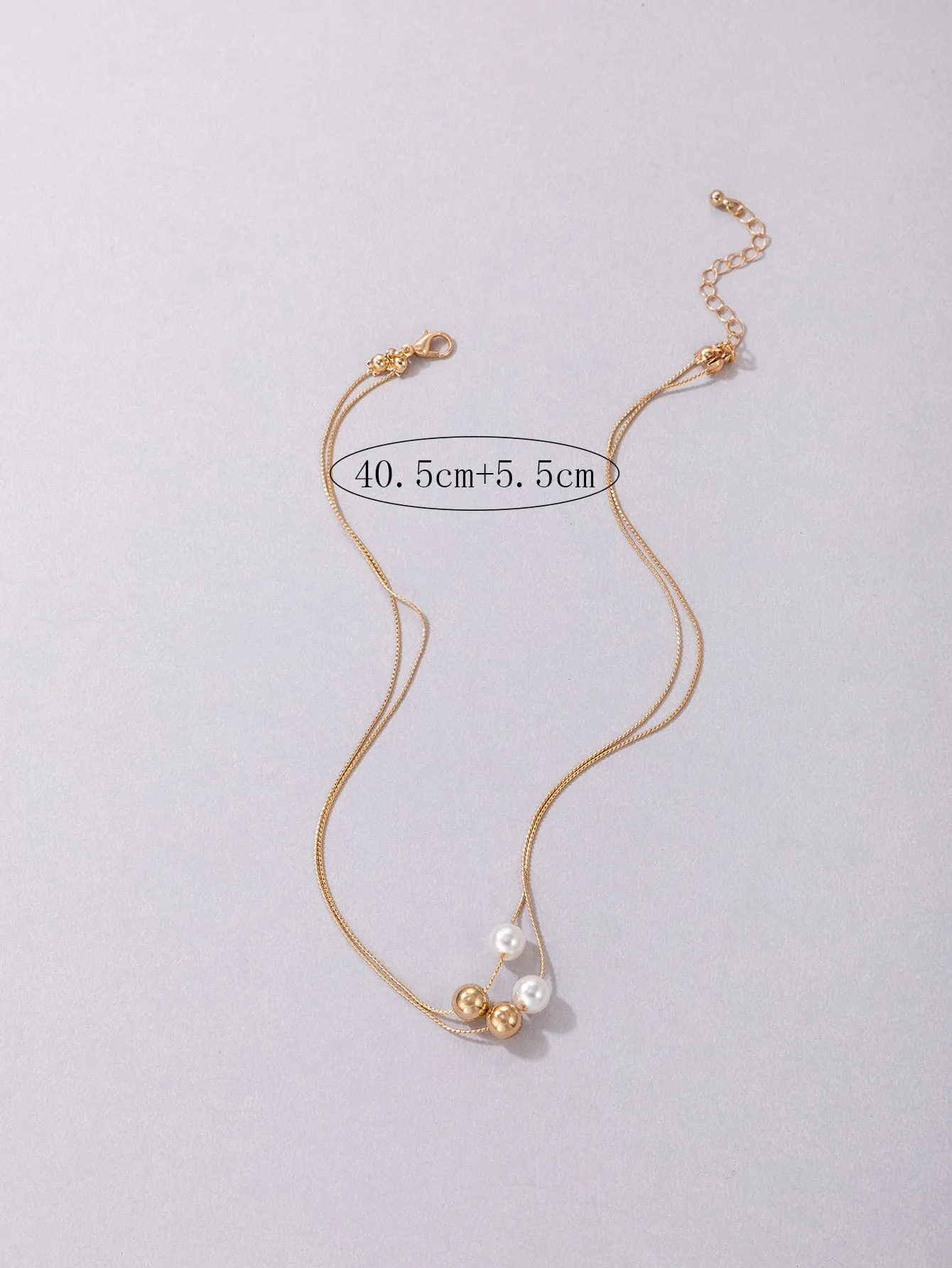 Faux Pearl Decor Layered Choker for Women Girls Accessories Jewelry Gifts Gift