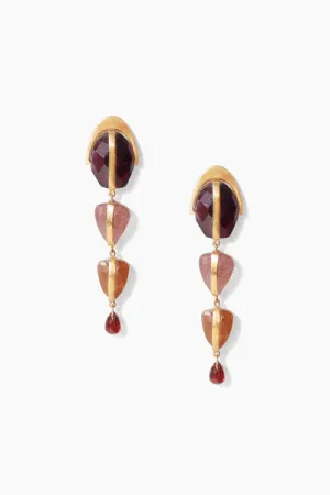 GARNET MIX RISE EARRINGS