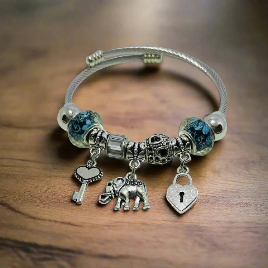 German silver openable Charm Bracelets