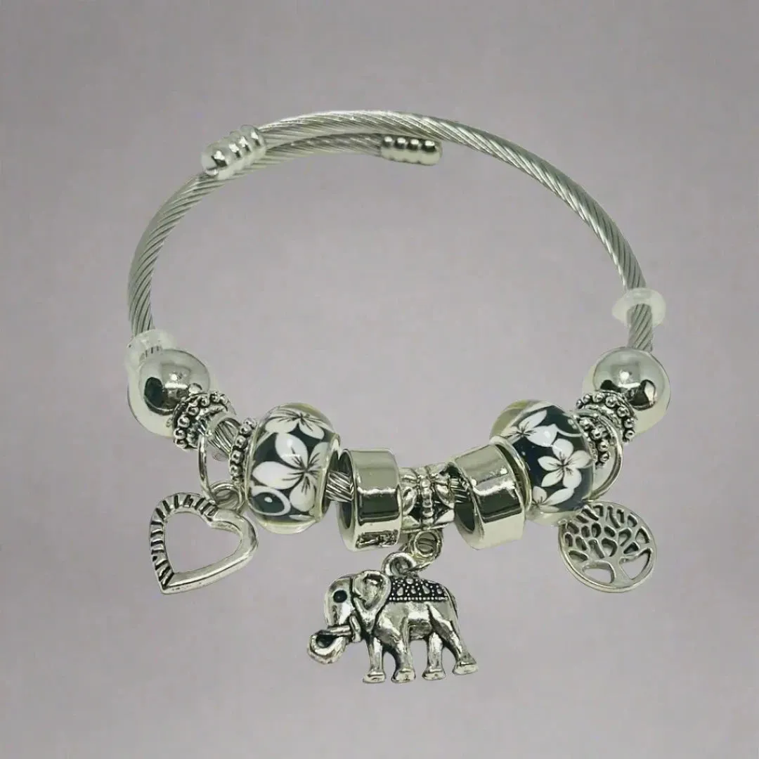 German silver openable Charm Bracelets