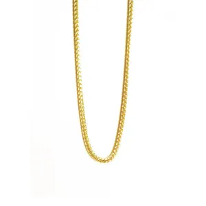 Gold-Dipped Franco Chain Layering Necklace 30 inch Unisex