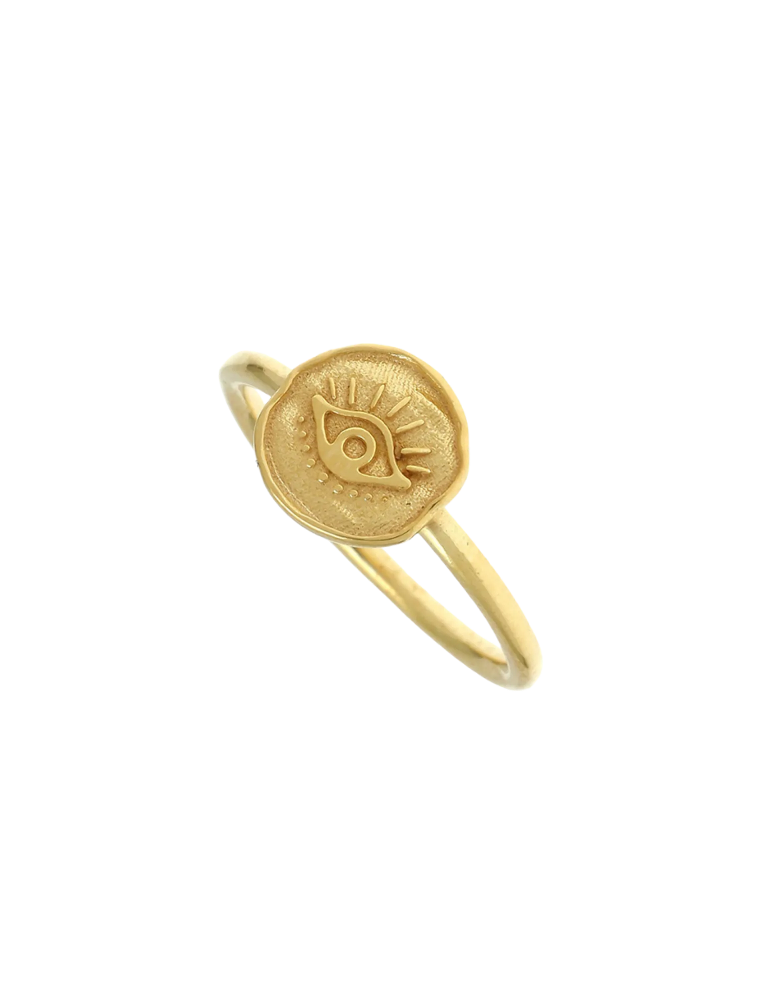 Gregio Symbolic Eye Sun Ring - Gold