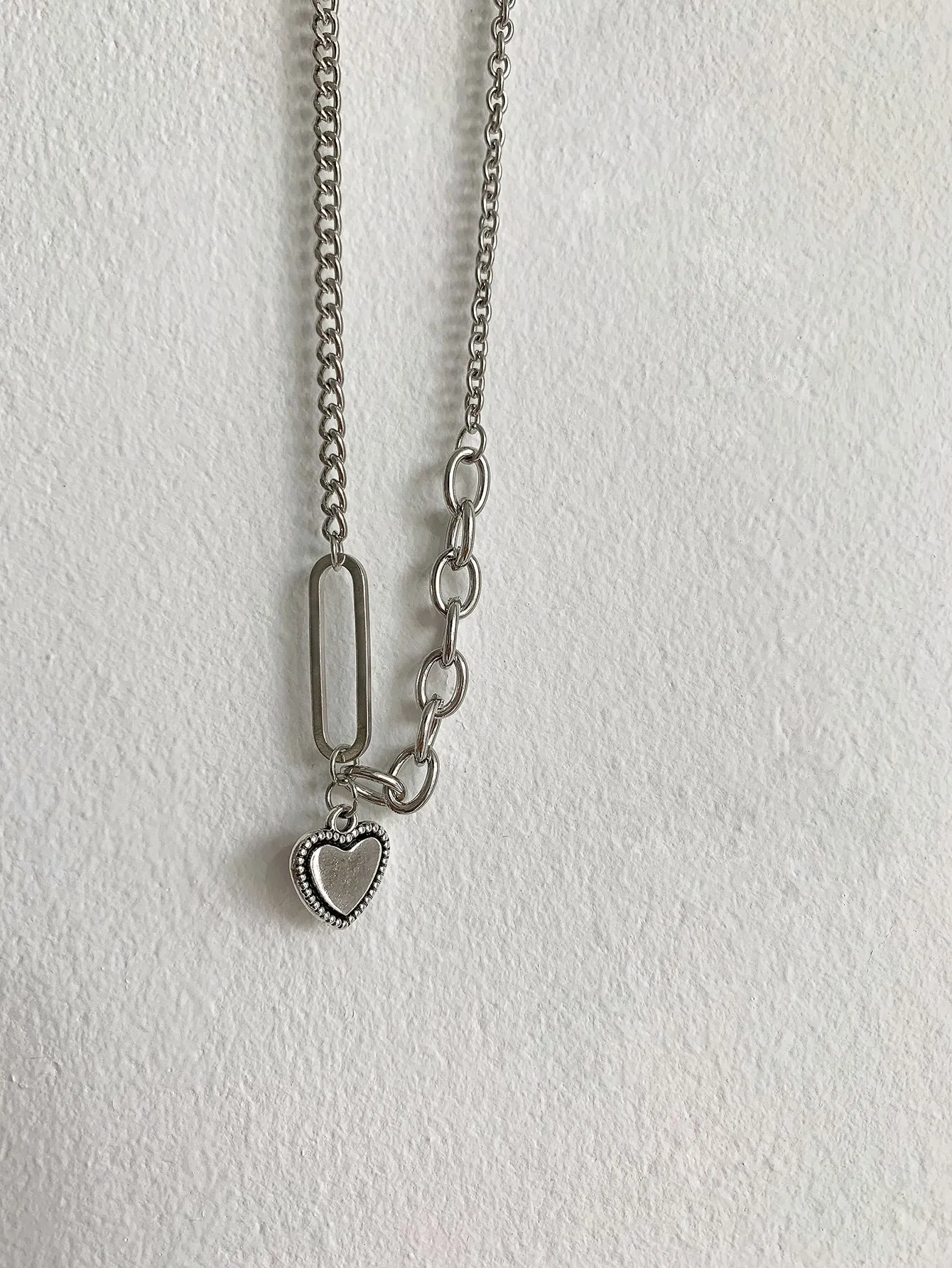 Heart Chain Charm Necklace Jewelry for Women Gift for Her Necklace Accessories