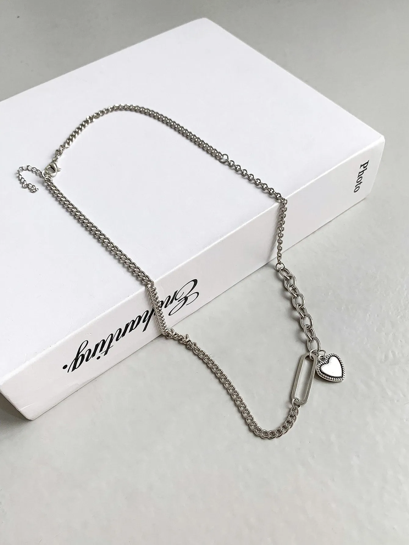 Heart Chain Charm Necklace Jewelry for Women Gift for Her Necklace Accessories