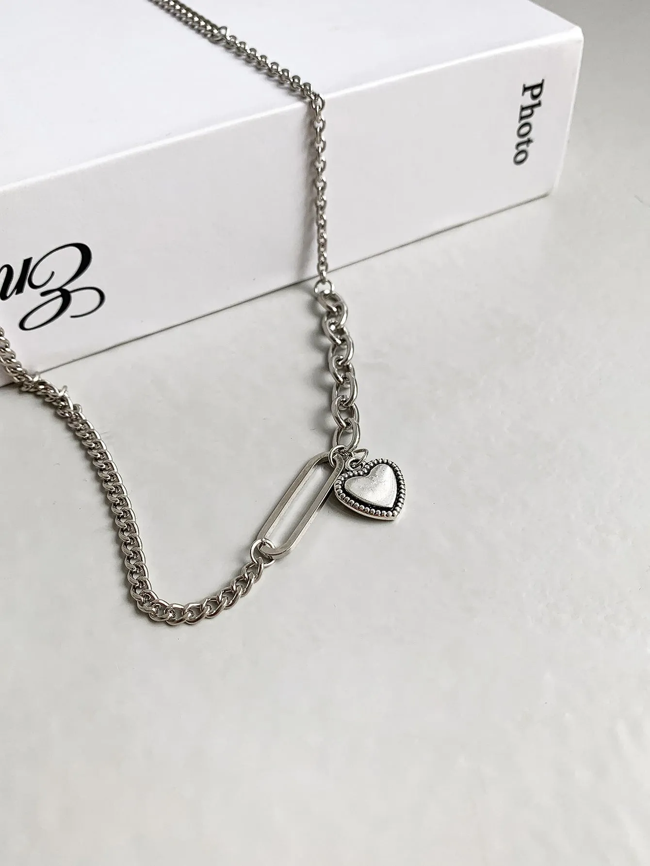 Heart Chain Charm Necklace Jewelry for Women Gift for Her Necklace Accessories