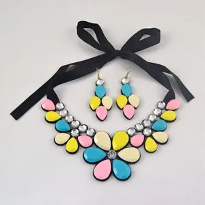 hlkt  Water droplets resin fashionable dress collocation suits necklace joker woman gift necklace