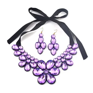 hlkt  Water droplets resin fashionable dress collocation suits necklace joker woman gift necklace