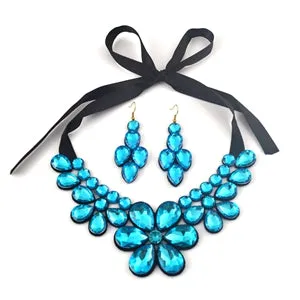 hlkt  Water droplets resin fashionable dress collocation suits necklace joker woman gift necklace