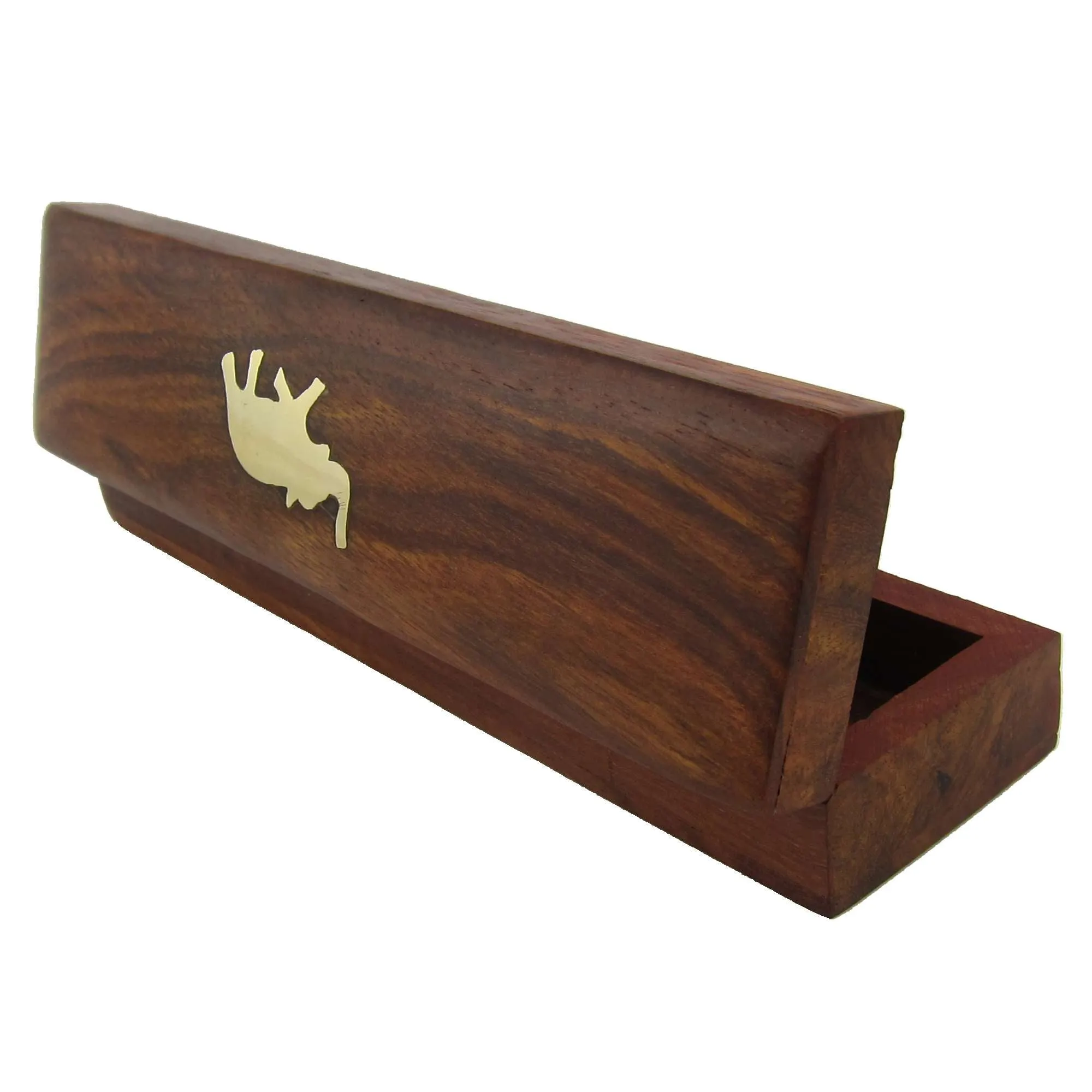 Indian Elephant Jewelry Holder - 8 x 2 x 1.25 Inch Small Wood Box - Jewelry Boxes for Necklaces Women