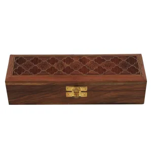 Indian Jewelry Holder - 8 x 2.5 x 2 Inch Small Wood Box - Jewelry Boxes for Bracelet - Present for Her