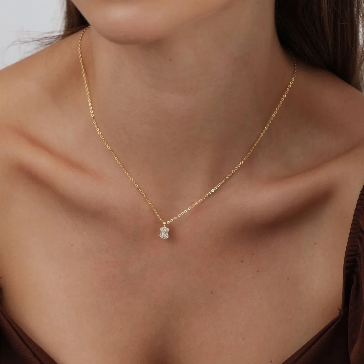 Kyerlyn Large Square Diamond Pendant Necklaces