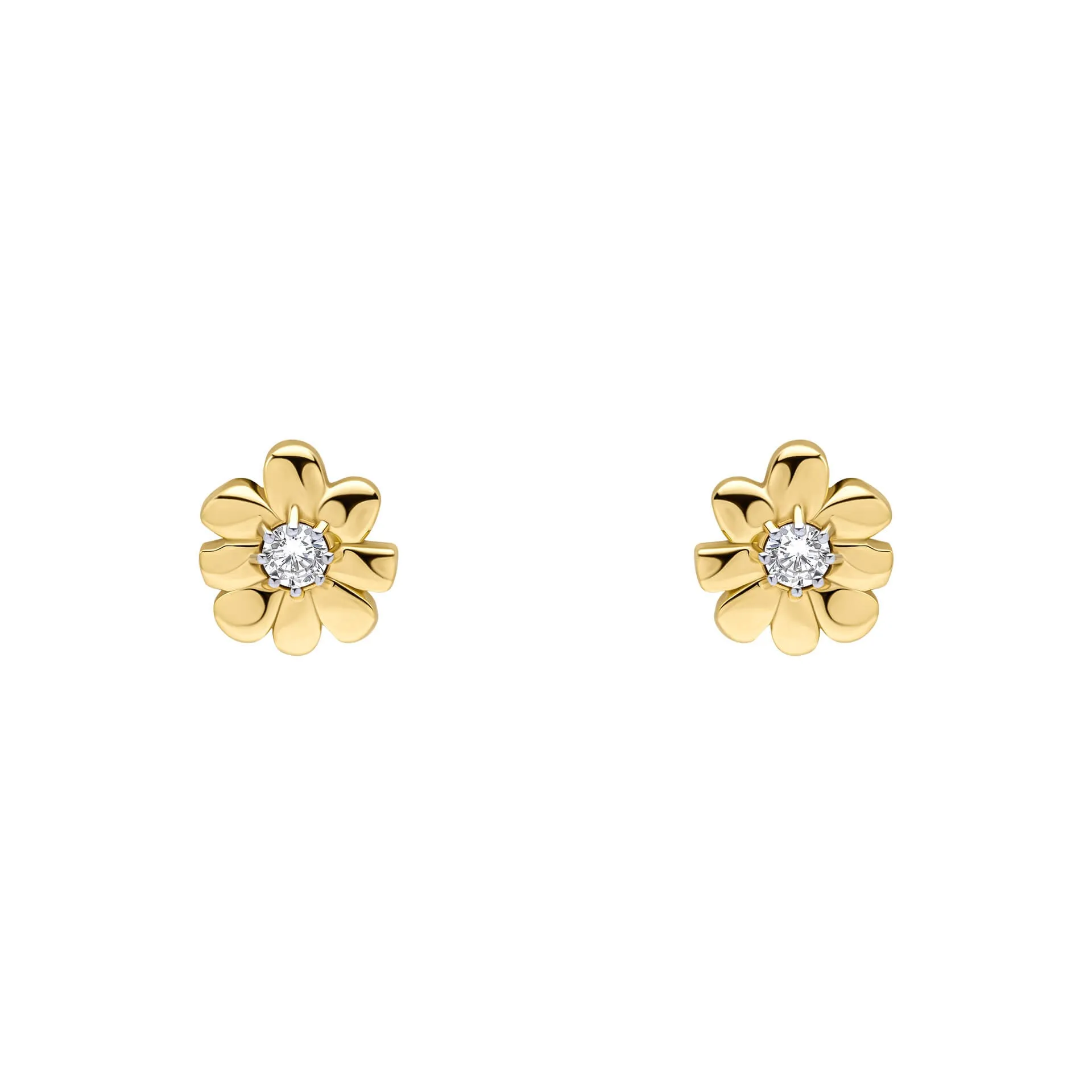 Laura Ashley Cosmos Gold Tone Flower Earrings E6521C