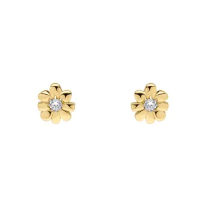 Laura Ashley Cosmos Gold Tone Flower Earrings E6521C