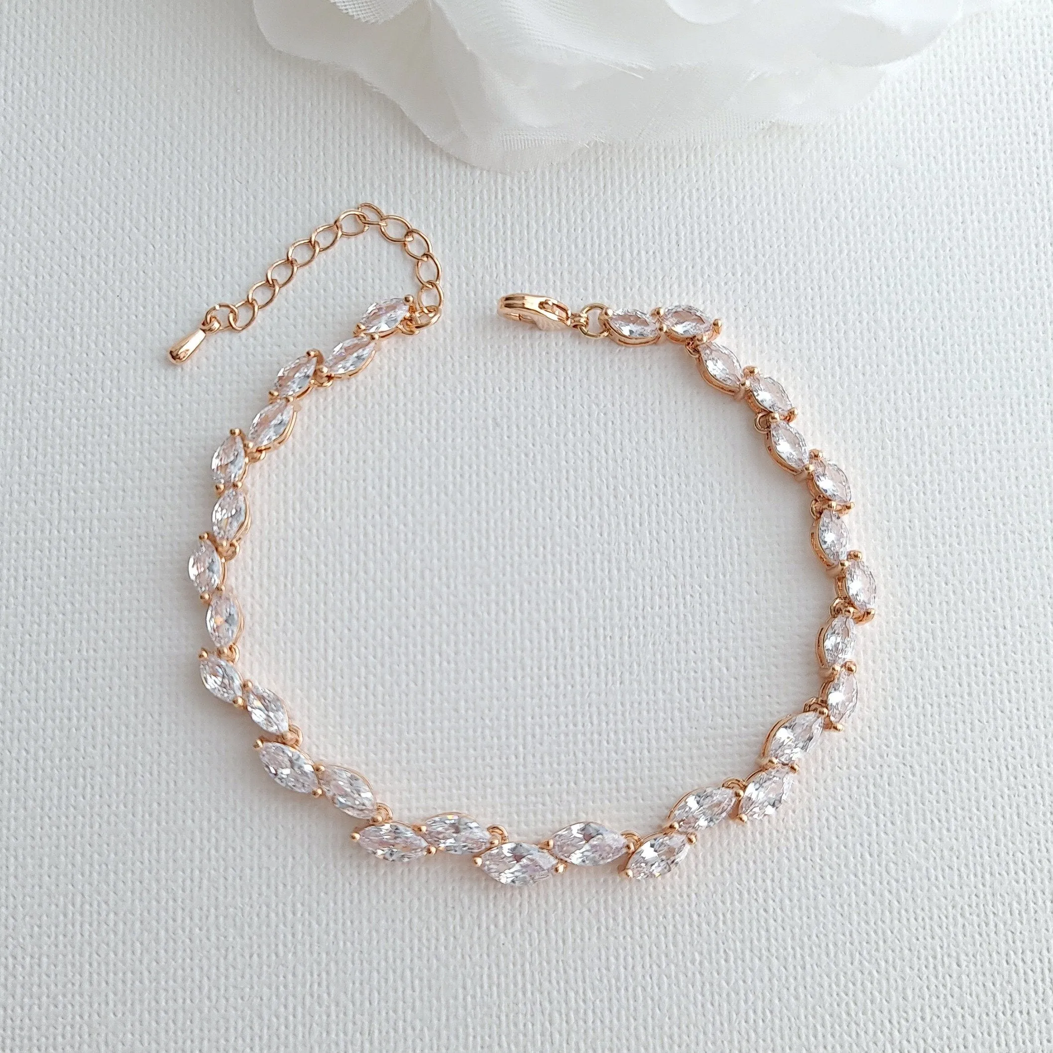 Leaf Bracelet in Gold for Bridal Wear-Belle