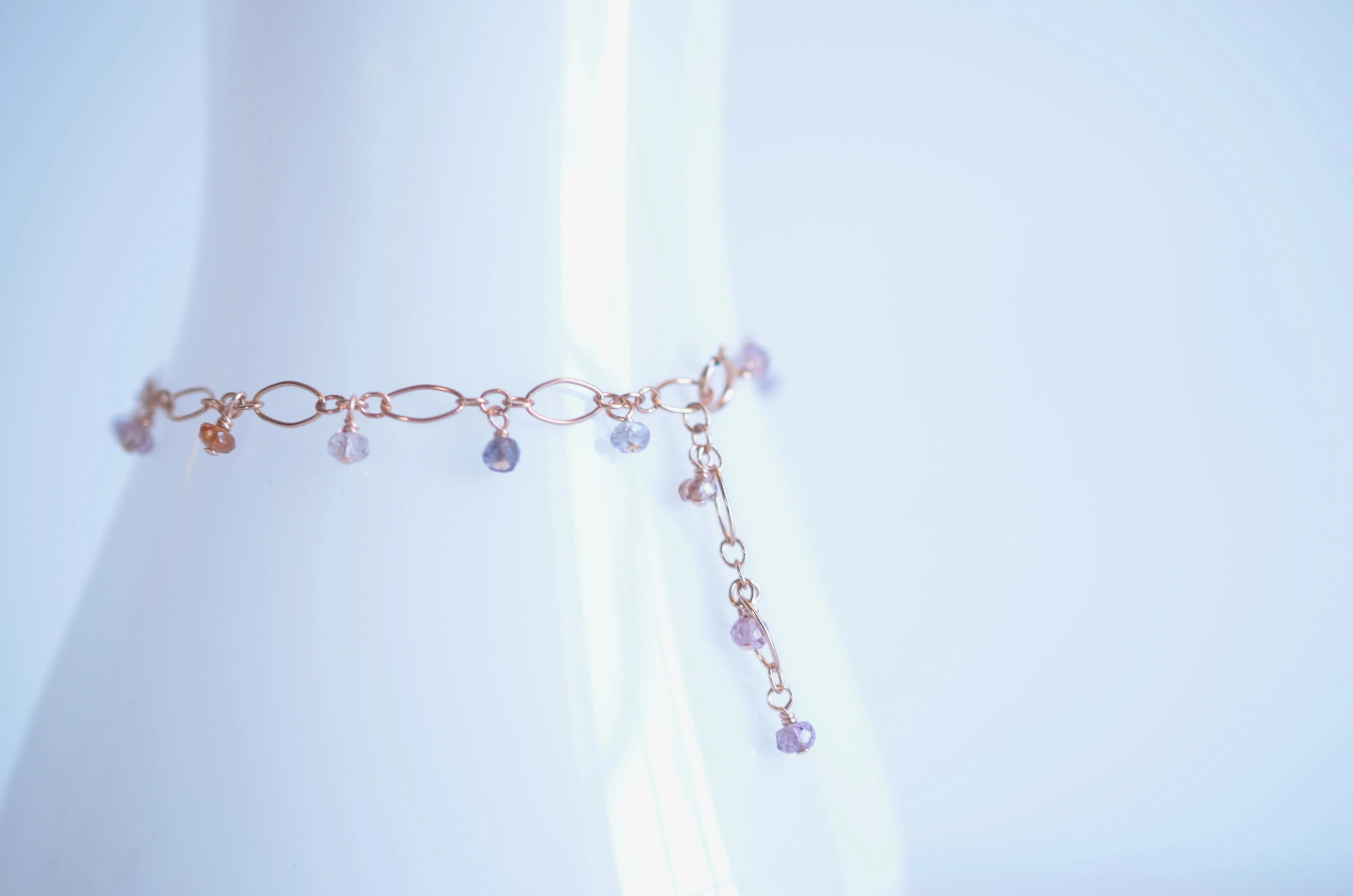 Lilibeth - Spinel, 14k Rose Gold Filled Bracelet