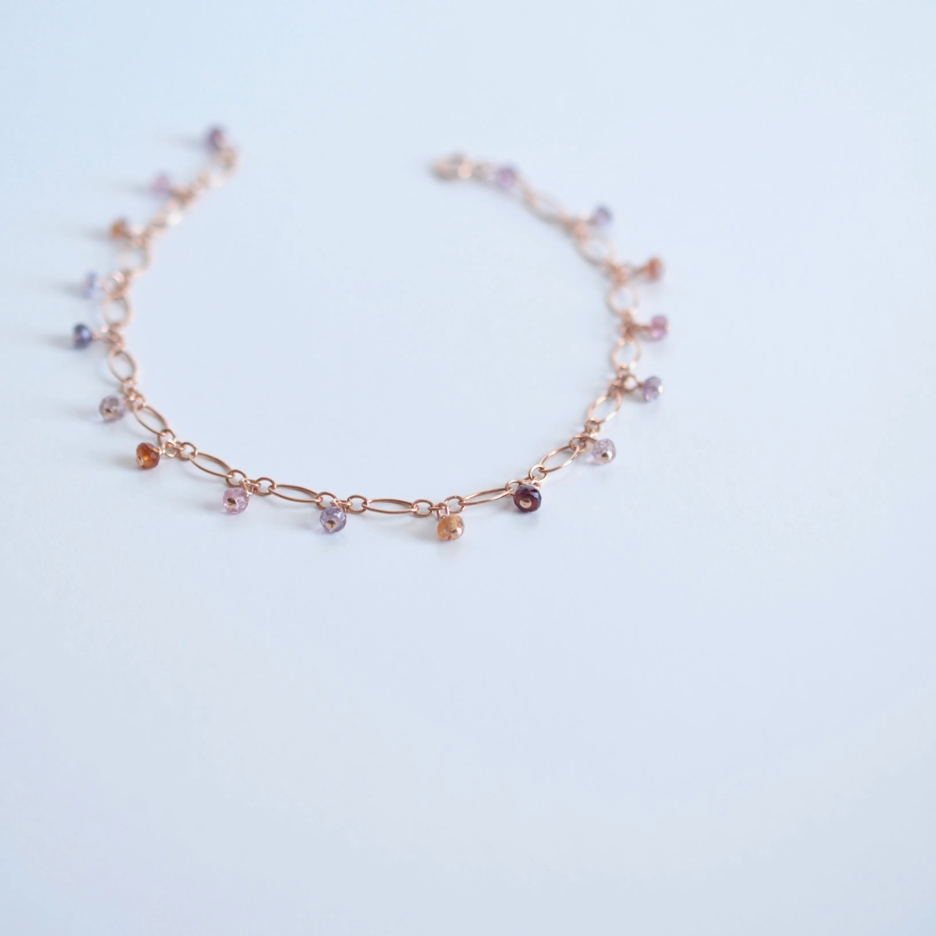 Lilibeth - Spinel, 14k Rose Gold Filled Bracelet