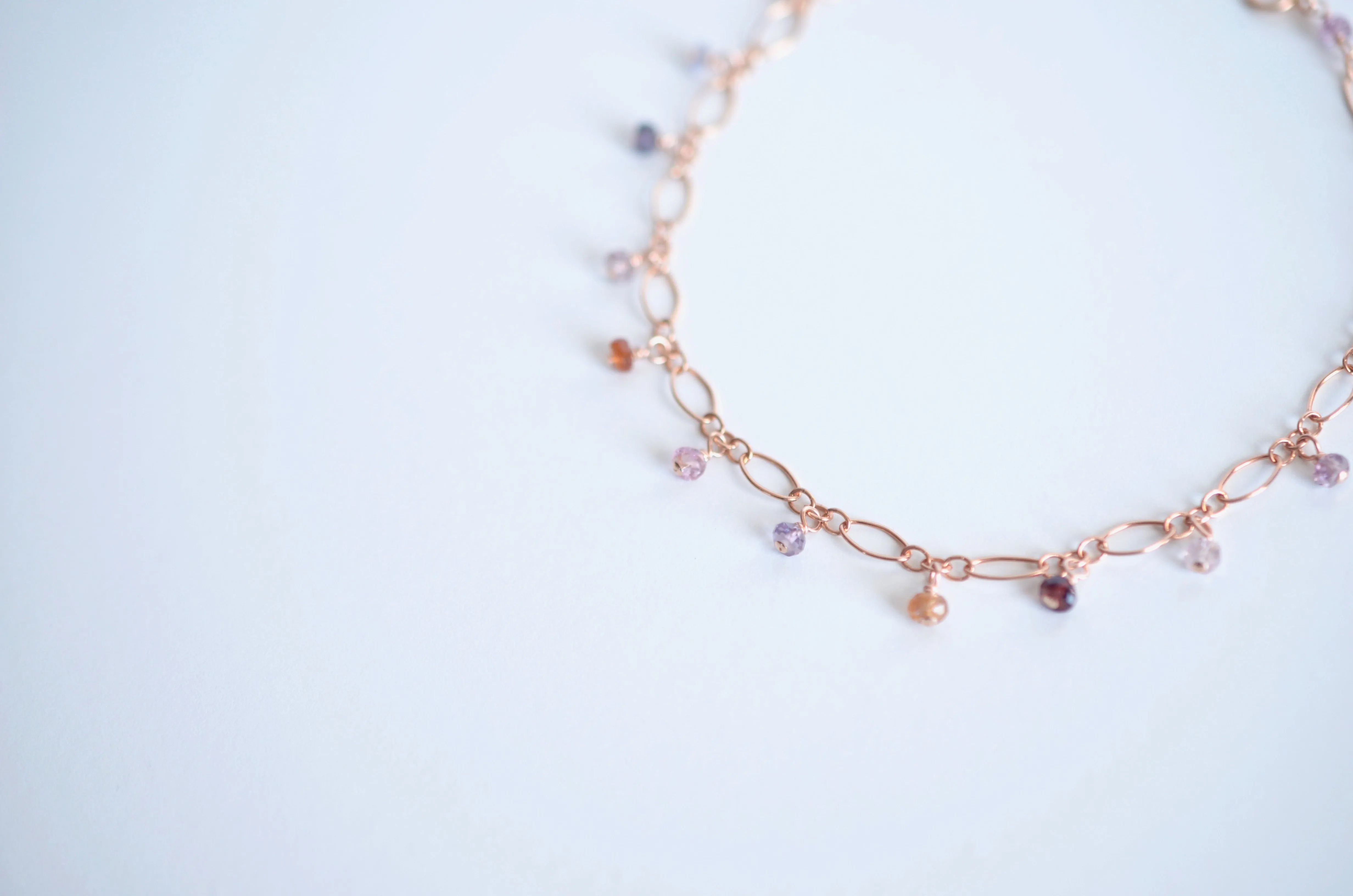 Lilibeth - Spinel, 14k Rose Gold Filled Bracelet