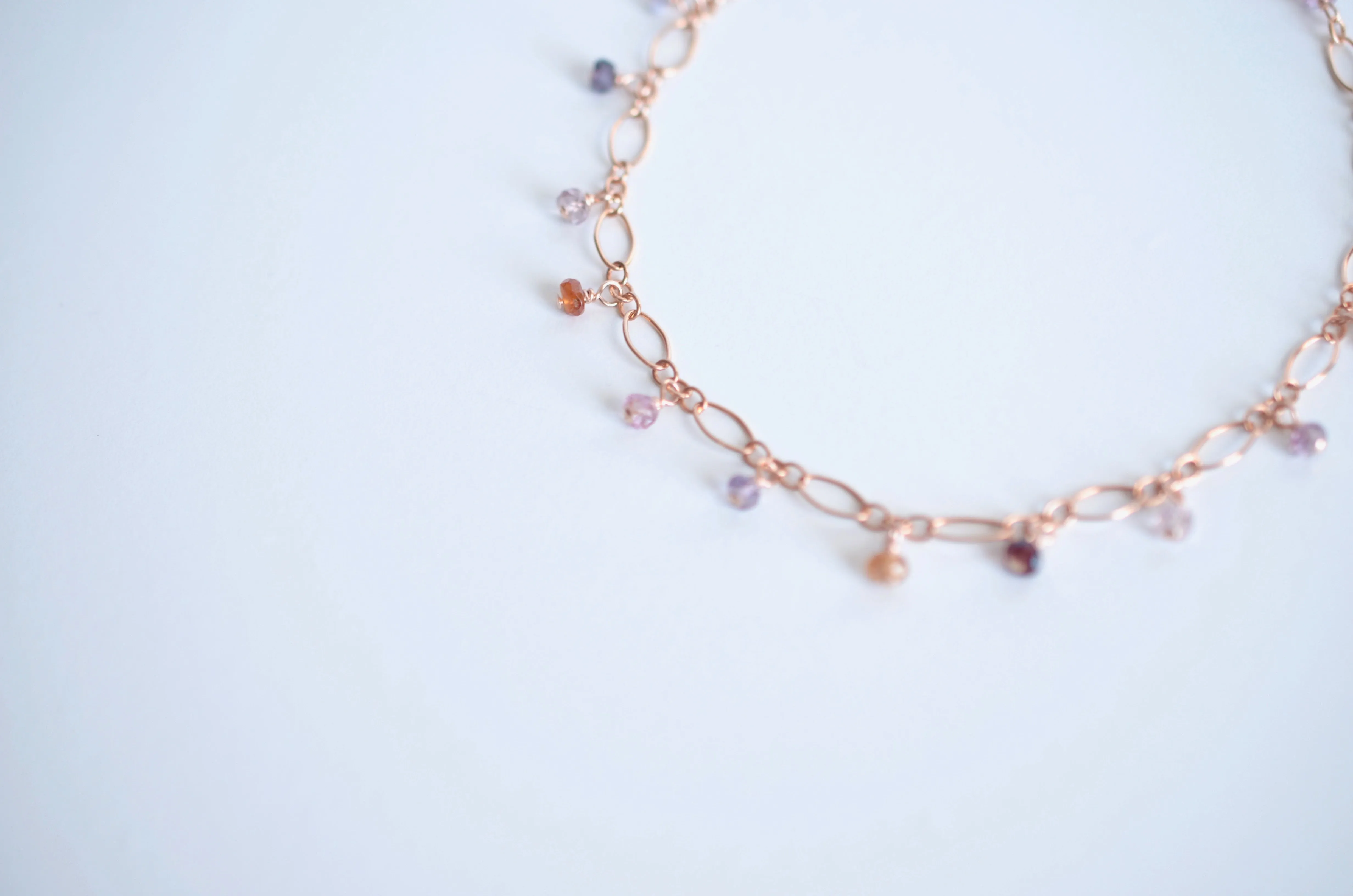 Lilibeth - Spinel, 14k Rose Gold Filled Bracelet