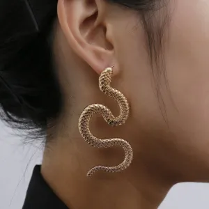 Long Snake Shaped Earrings For Women