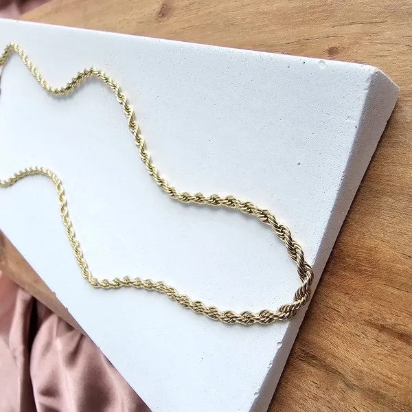 Luxe Gold Rope Chain - 16in