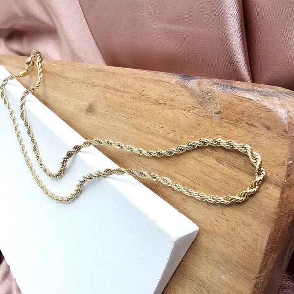 Luxe Gold Rope Chain - 16in