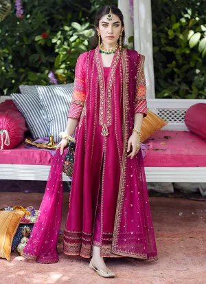 Luxury Pret - Zareen Fuchsia Kalidaar And Dupatta