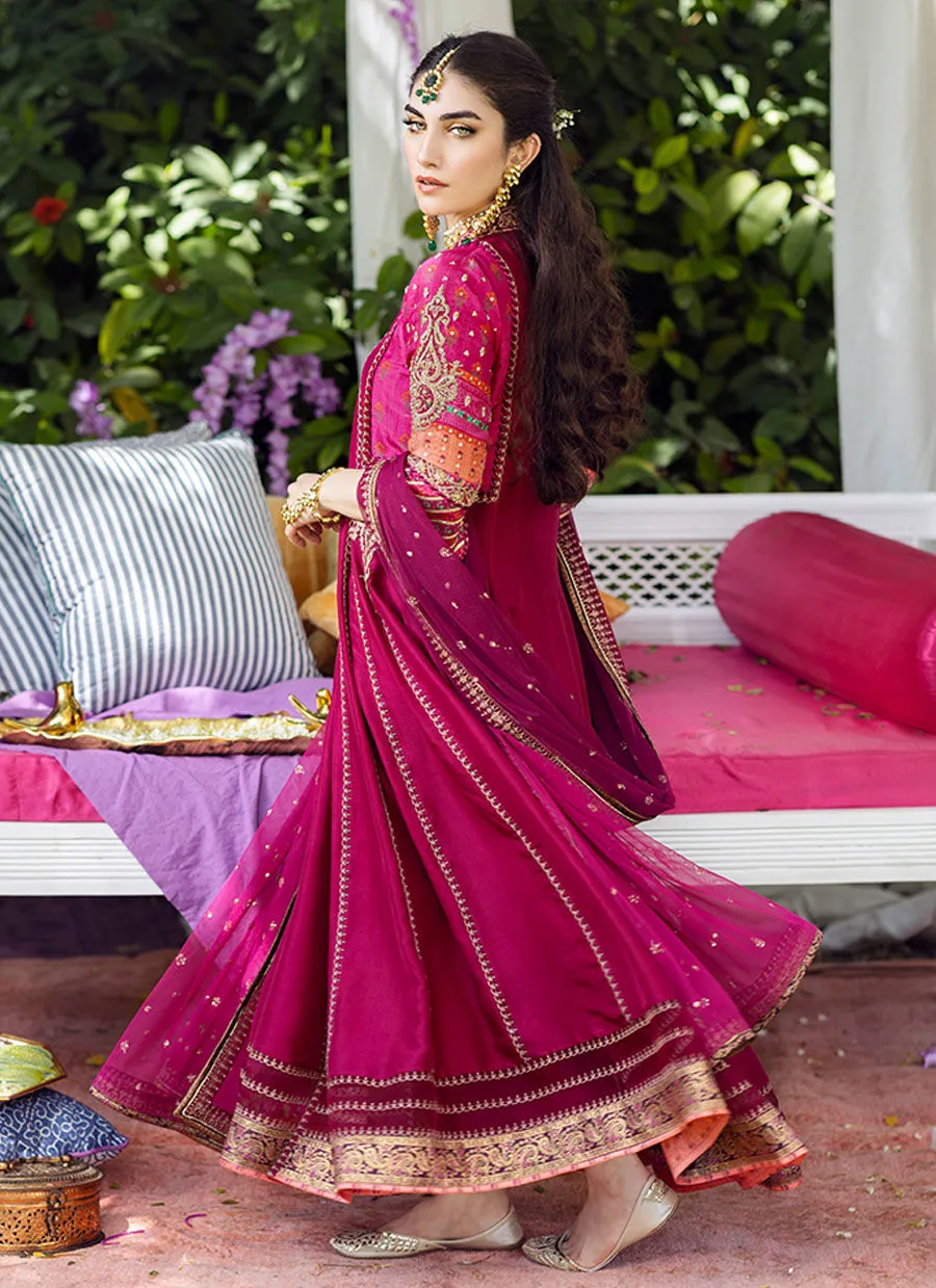 Luxury Pret - Zareen Fuchsia Kalidaar And Dupatta