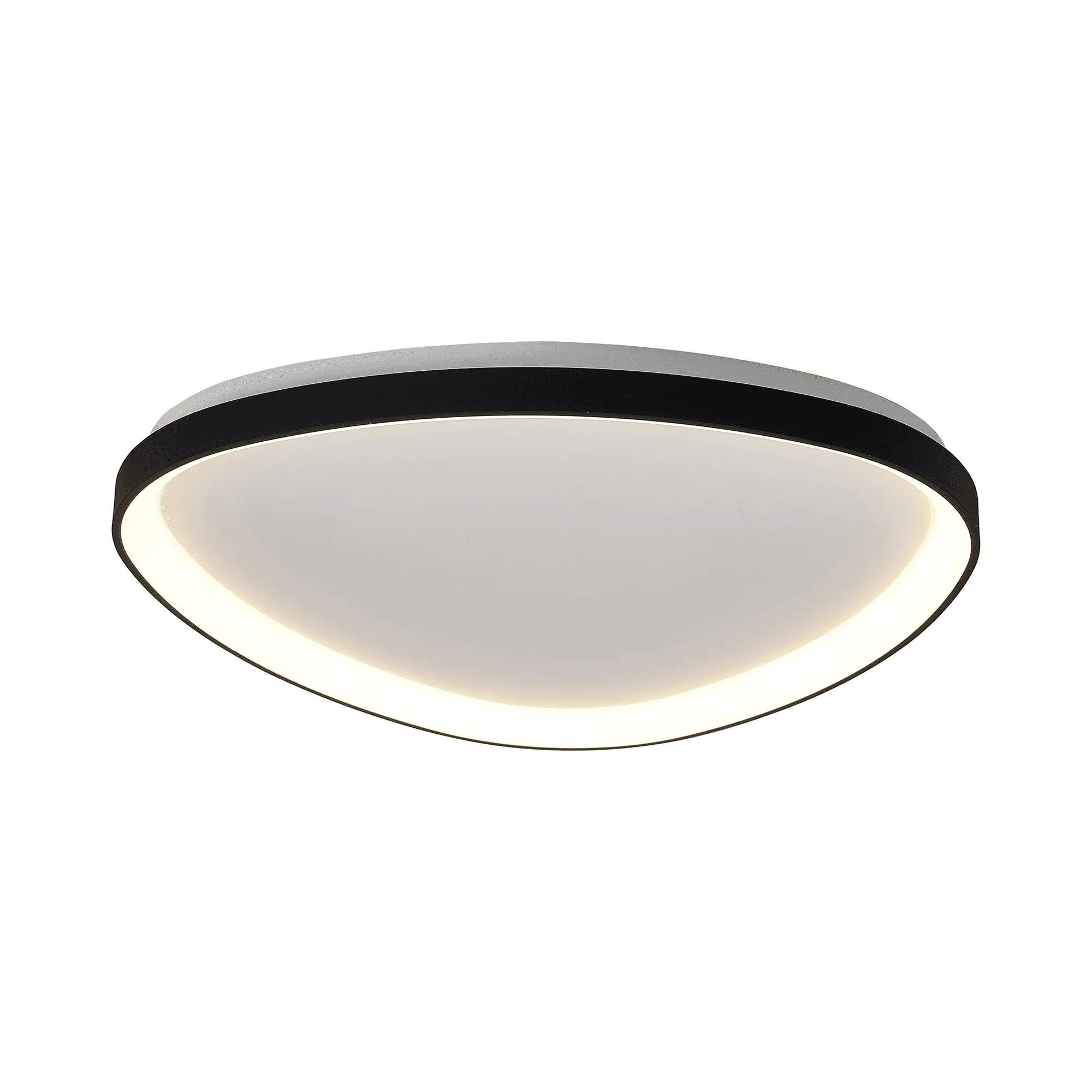 Mantra M8634 Niseko II Triangular LED Flush Ceiling Light 61cm Remote Control Black