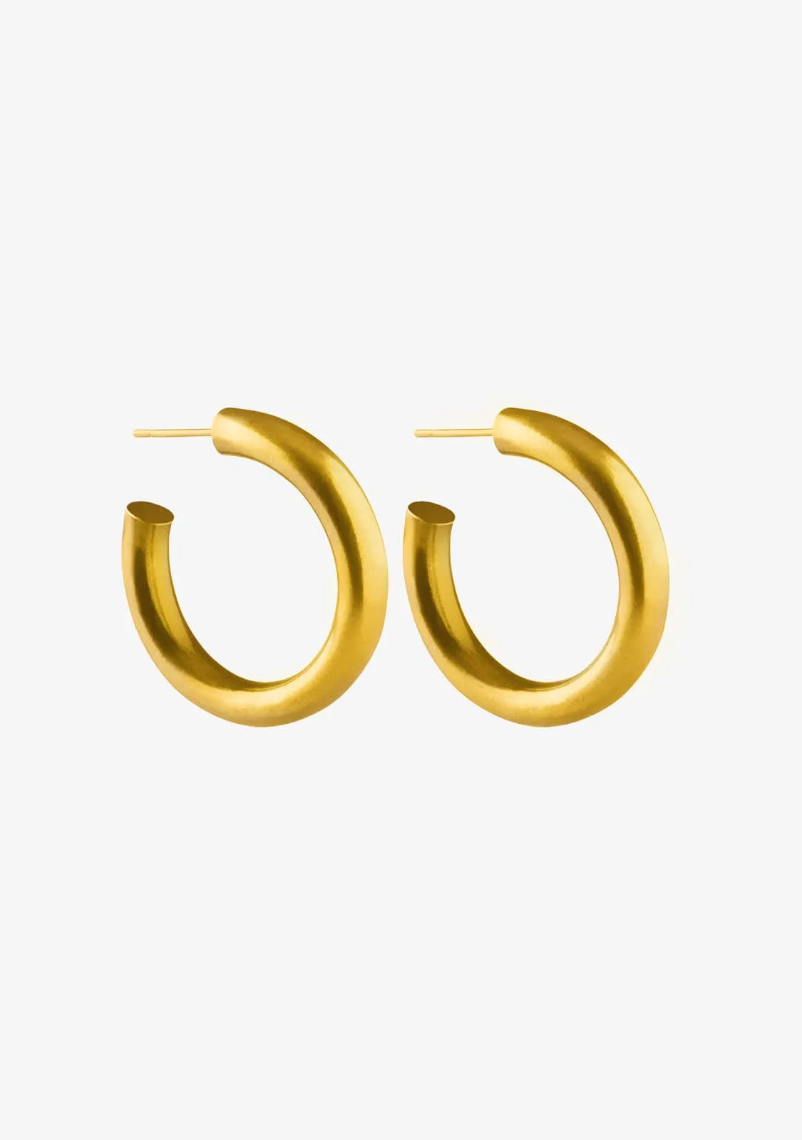 Medium Bold Hoop Earrings Gold