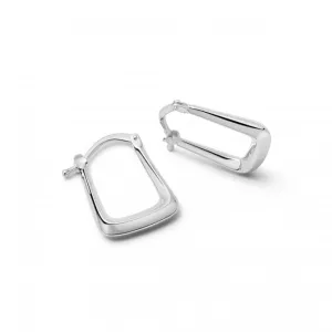 Midi Bold Creole Hoop In Silver Earrings E3110_SLV