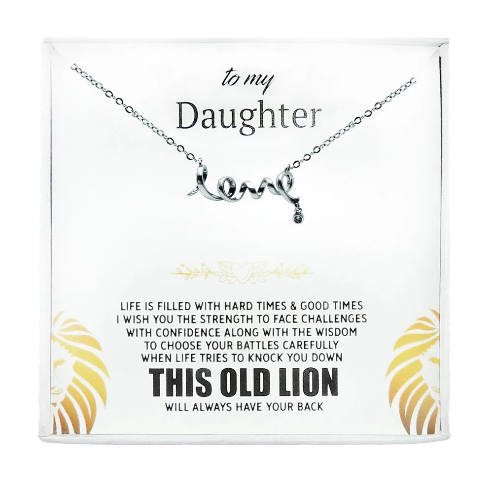 Mother Daughter Greeting Card Sterling Silver Linked Circles Necklace Girls