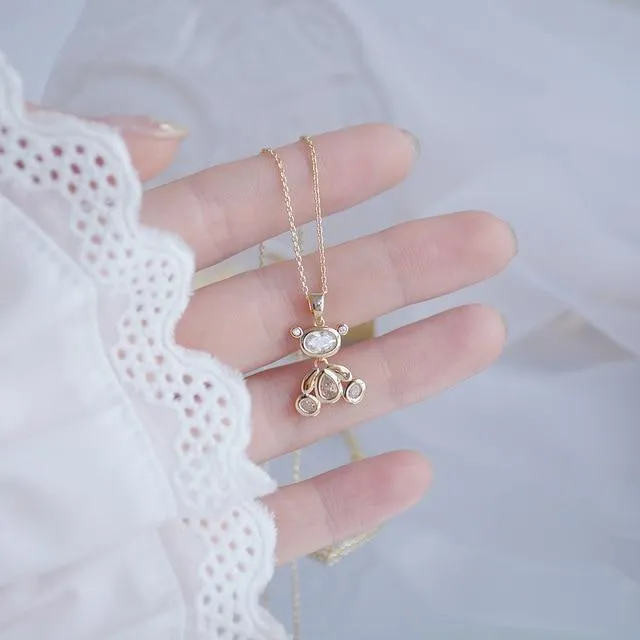 Movable Bear Women Necklace Elegant Necklace Jewelry For Women