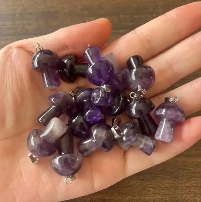 Mushroom Crystal Pendants