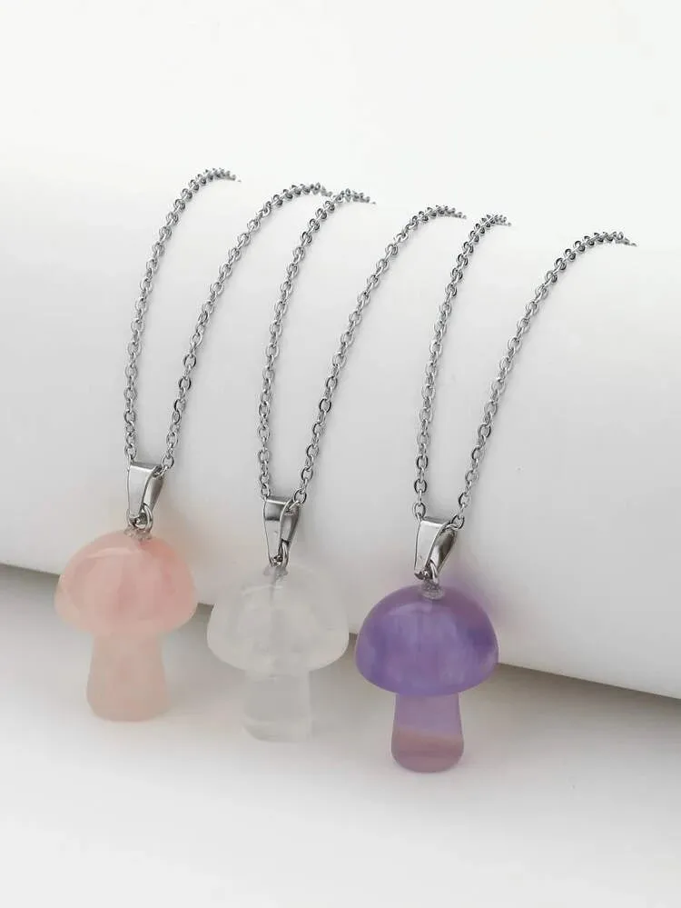 Mushroom Crystal Pendants