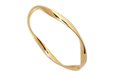 Najo Large Yellow Gold Garden of Eden Bangle