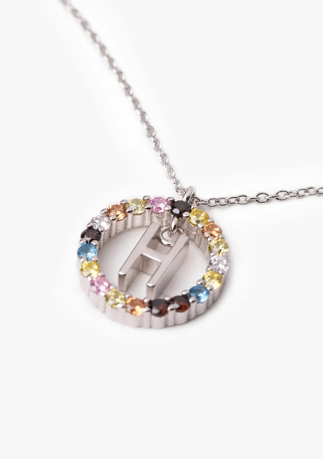 Necklace Iniziale Letter H Silver