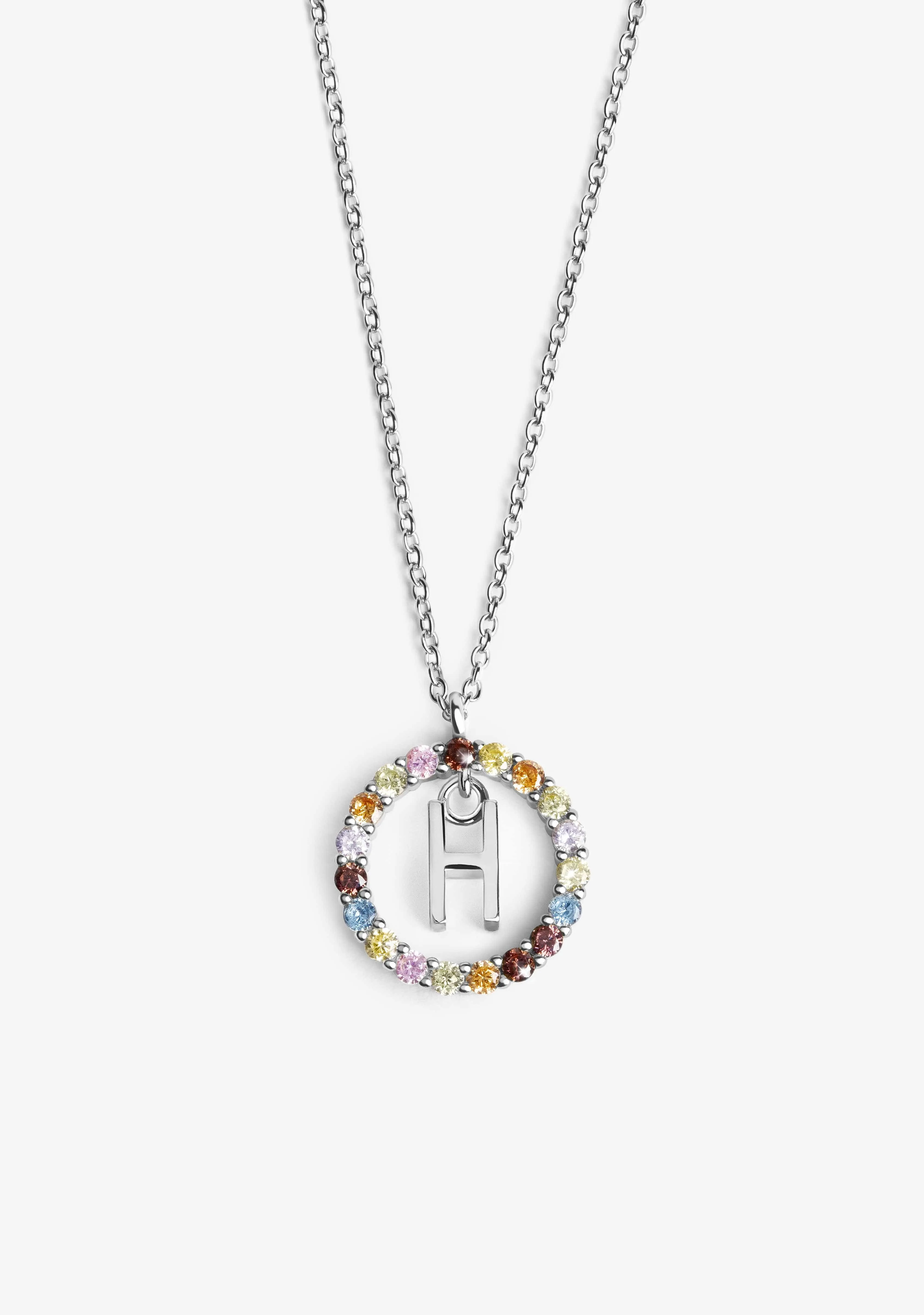 Necklace Iniziale Letter H Silver