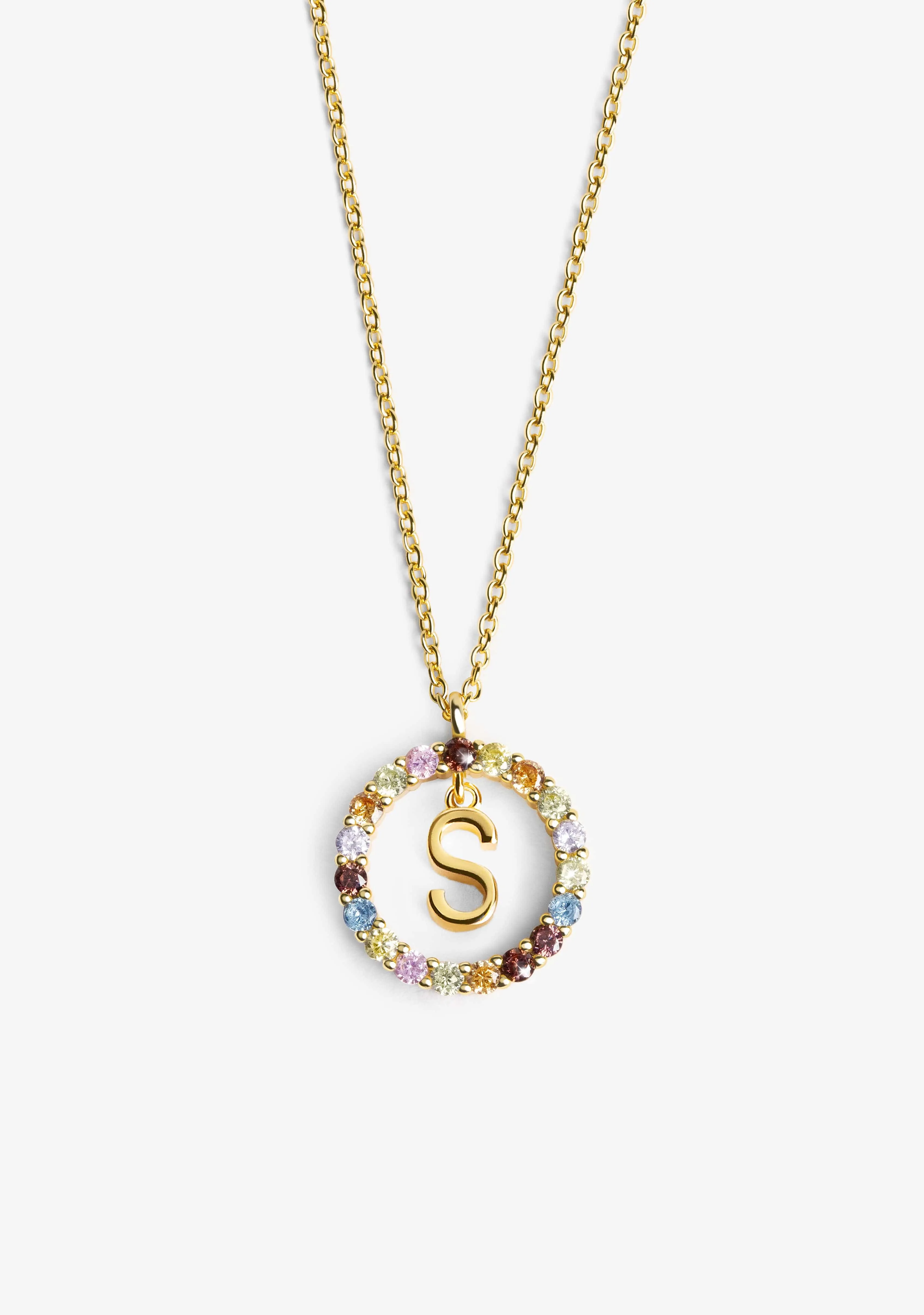 Necklace Iniziale Letter  S Gold