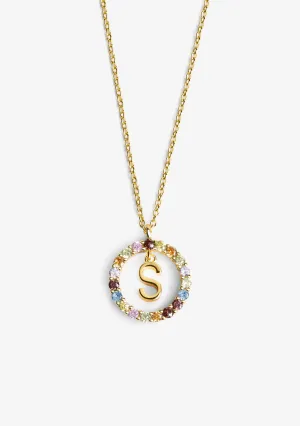 Necklace Iniziale Letter  S Gold