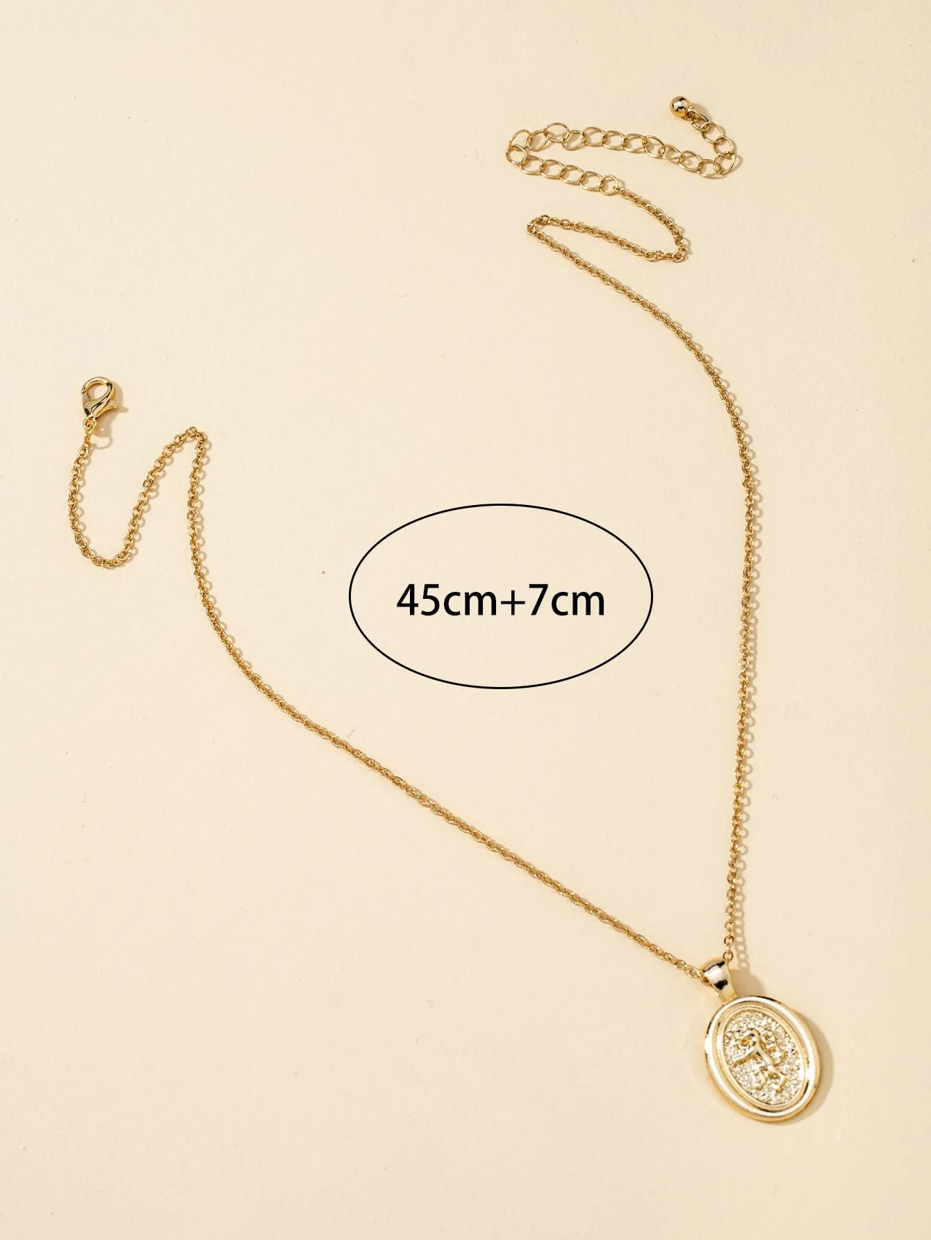 Oval Shape Design Pendant Necklace for Women Girls Accessories Jewelry Gifts