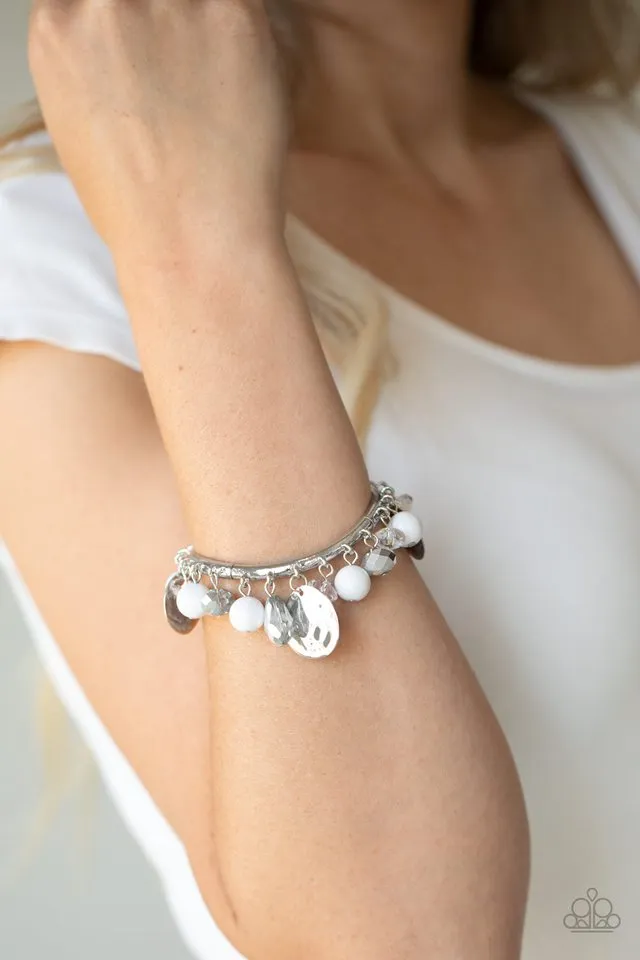 Paparazzi Bracelet ~ Charming Treasure - White