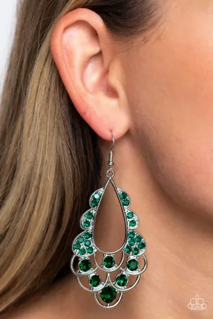 Paparazzi Earring ~ Majestic Masquerade - Green