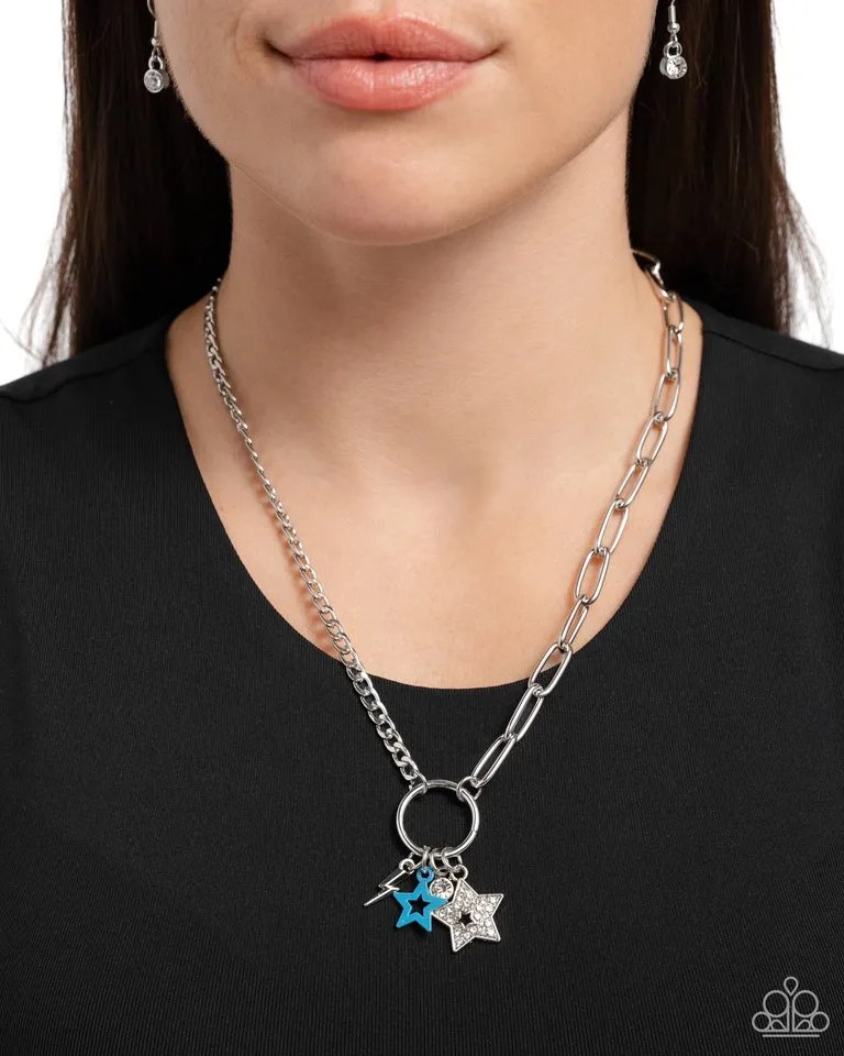 Paparazzi Necklace ~ Stellar Sighting - Blue